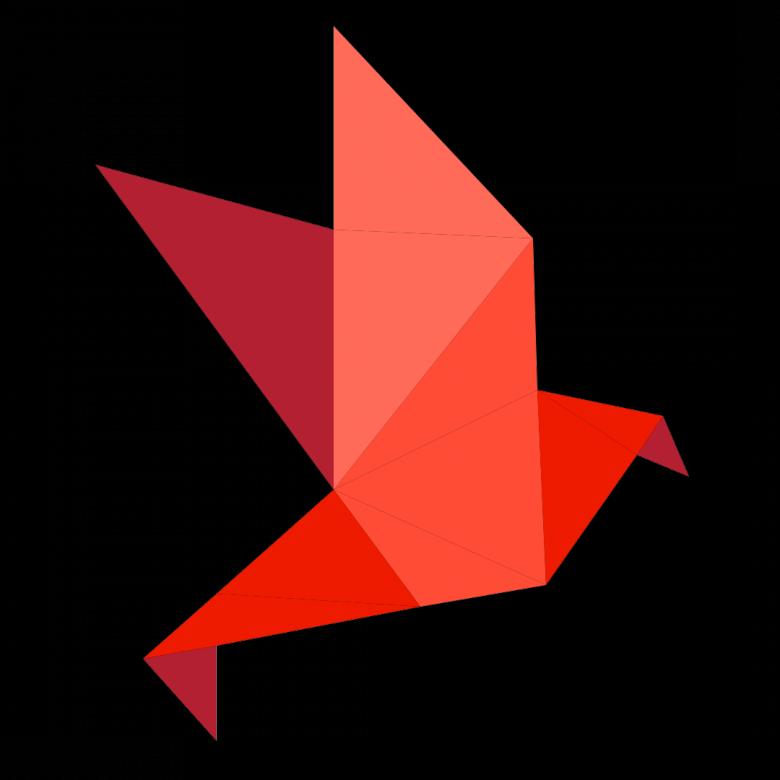 Free stock image of Red Polygonal Bird created by Helen