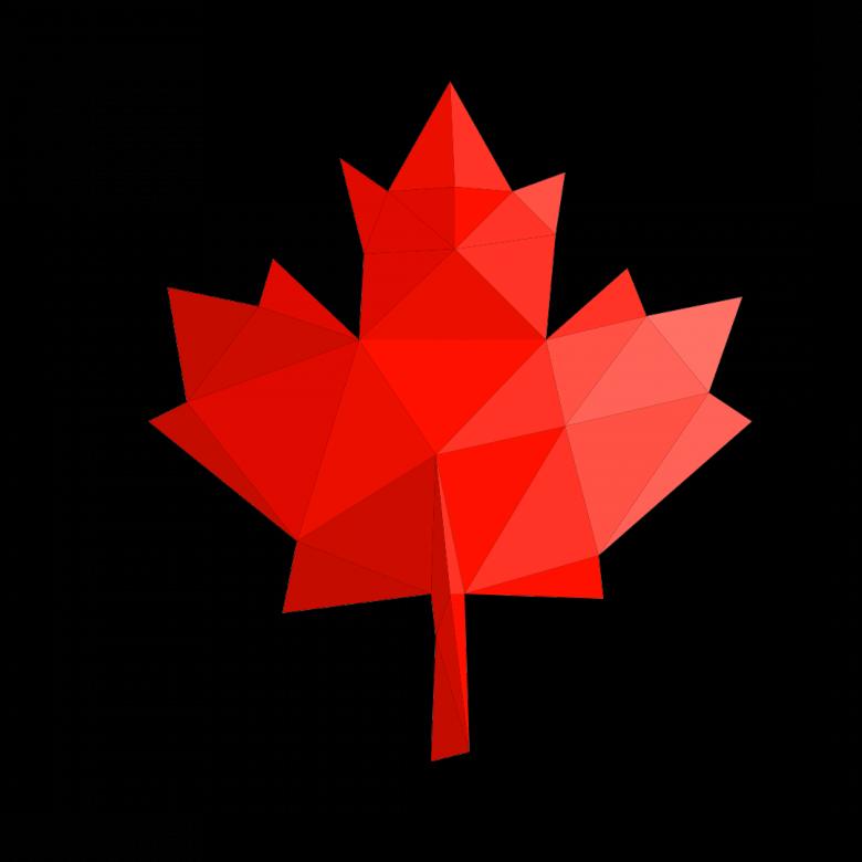 Free stock image of Red Polygonal Leaf created by Helen