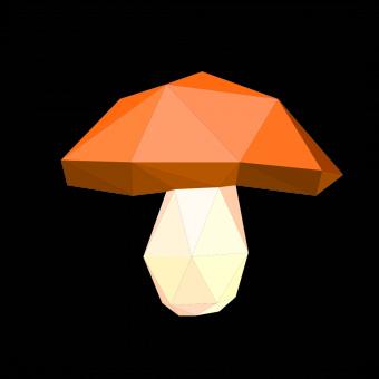 Polygonal Mushroom - Free Stock Photo