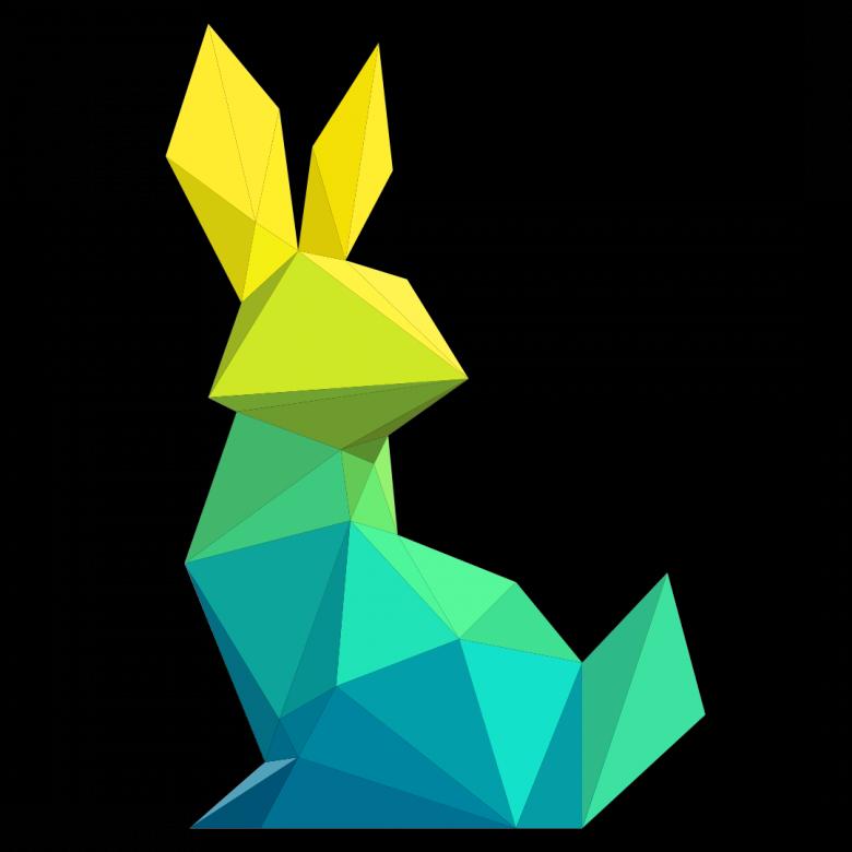 Free stock image of Polygonal Rabbit created by Helen