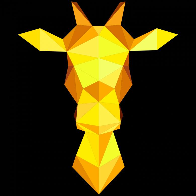 Free stock image of Polygonal Giraffe created by Helen