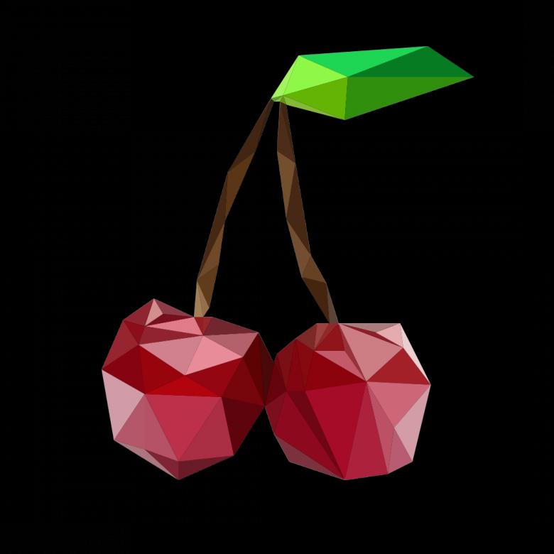 Free stock image of Polygonal Cherry created by Helen