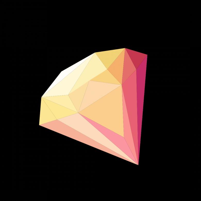 Free stock image of Pink Polygonal Diamond created by Helen