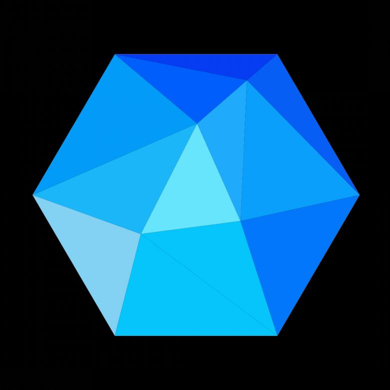 Free stock image of Polygonal Blue Crystal created by Helen