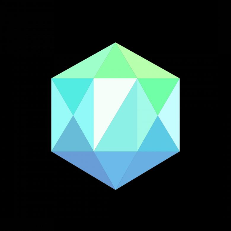 Free stock image of Turquoise Polygonal Crystal created by Helen
