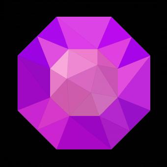 Polygonal Purple Crystal