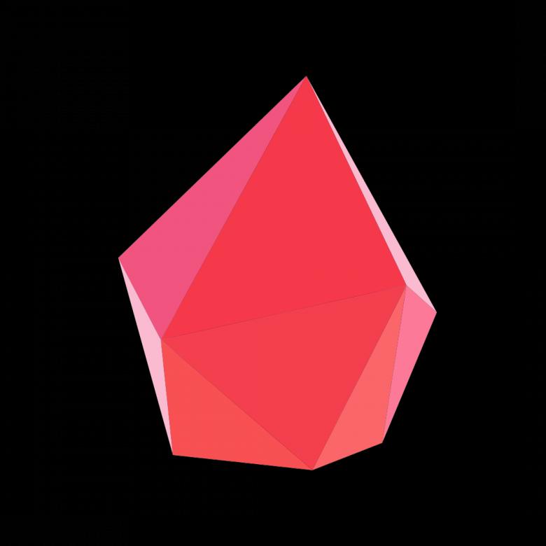 Free stock image of Polygonal Red Crystal created by Helen