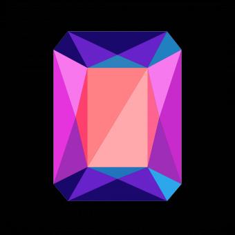 Polygonal Purple Crystal