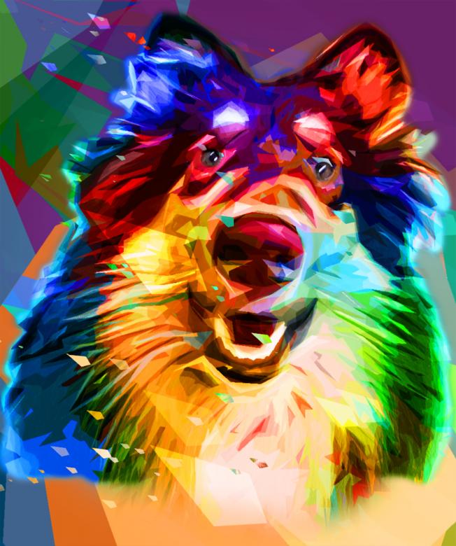 Free stock image of Colorful dog artwork created by archy-one
