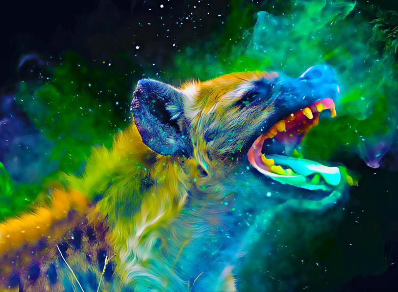 Free stock image of Hallucinated hyena created by archy-one