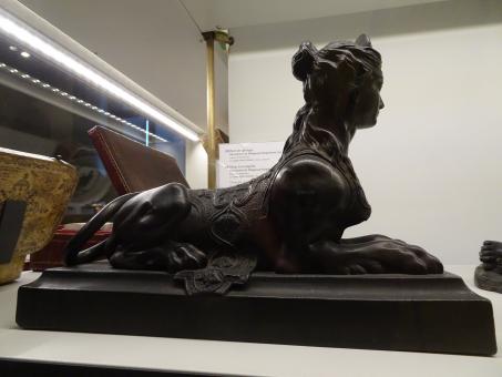 Dark sphinx keeping the museum - Free Stock Photo