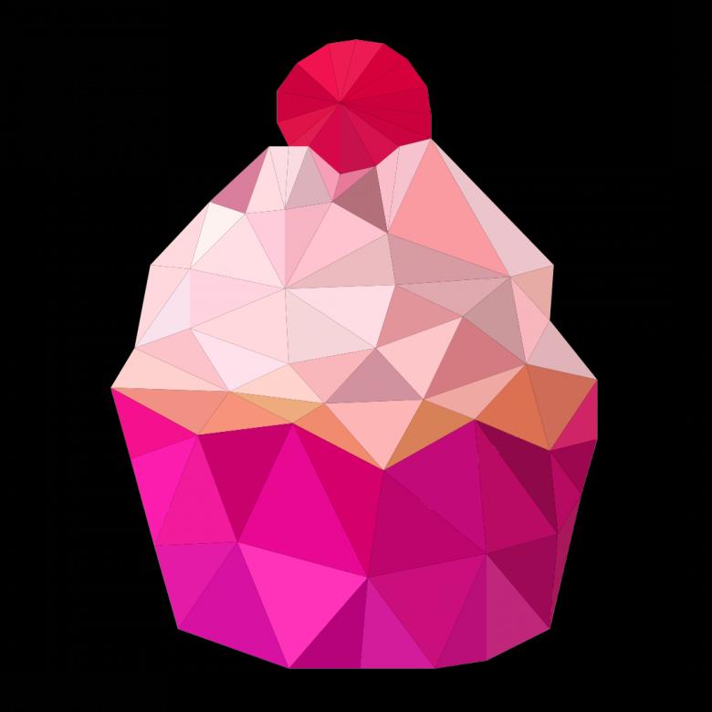 Free stock image of Pink Polygonal Cake with Berry created by Helen