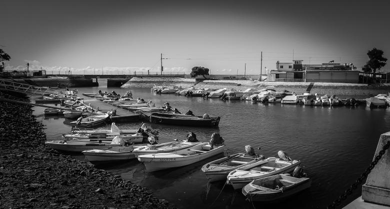 Free stock image of Small Boats - Black and White created by Jack Moreh