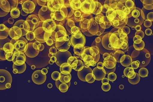 Free Stock Photo of Yellow Bubbles Bokeh Background