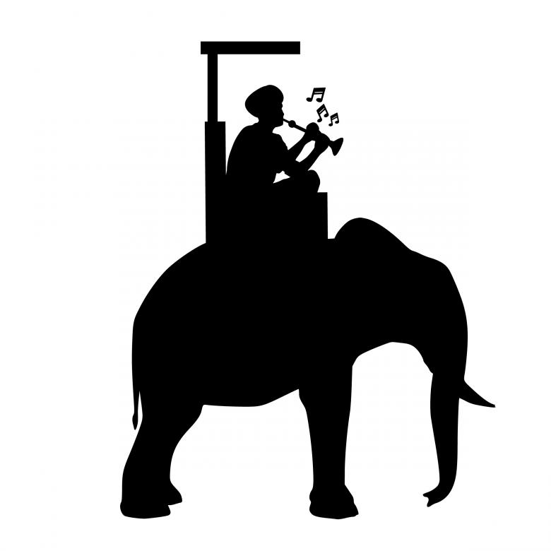 Free stock image of Elephant Riding Silhouette created by mohamed hassan