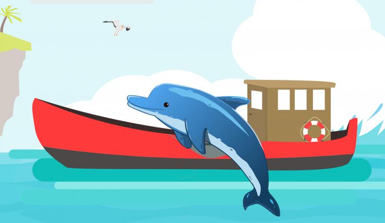 Free stock image of Dolphin Illustration created by mohamed hassan