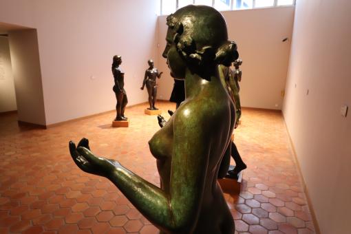 Free Stock Photo of Room dedicated to standing statues