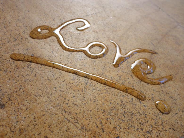 Free stock image of Love water calligraphy created by Chekokiart