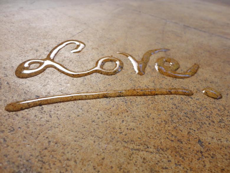 Free stock image of Love water calligraphy created by Chekokiart