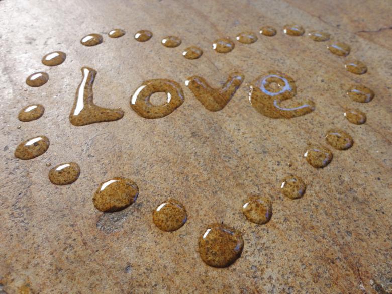 Free stock image of Love water calligraphy created by Chekokiart