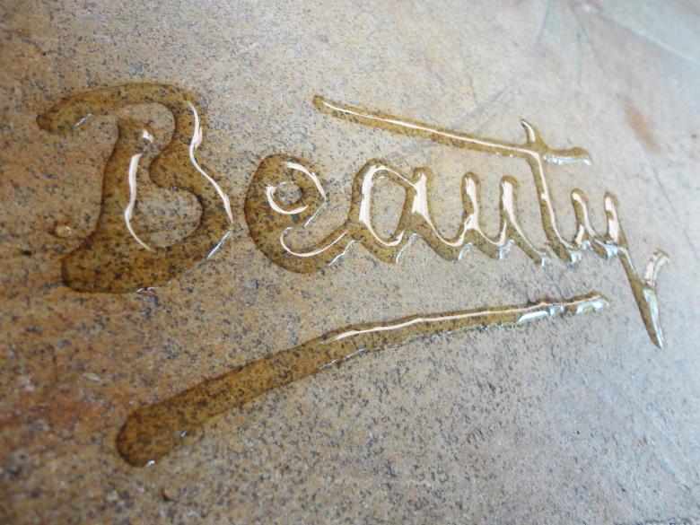 Free stock image of Beauty water calligraphy created by Chekokiart