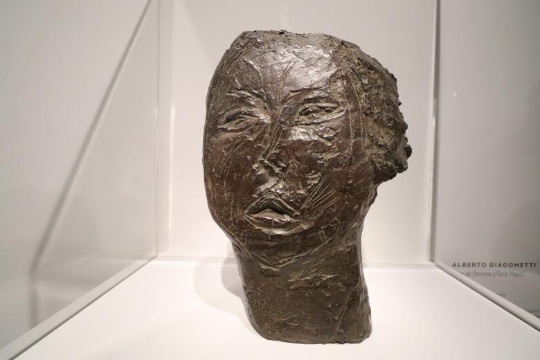Free stock image of Woman head in brown bronze created by GAIMARD Jacques