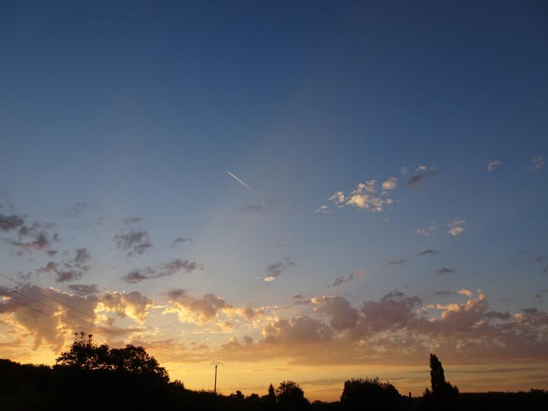 Free stock image of Few yellow and orange clouds before the deep blue sky created by GAIMARD Jacques
