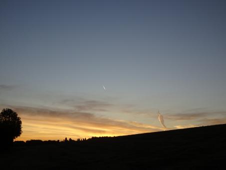 Sunrise behind a hill... - Free Stock Photo