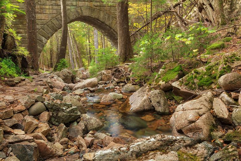 Free stock image of Acadia Carriage Bridge Stream created by Nicolas Raymond