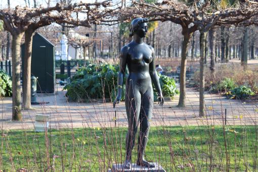 Free Stock Photo of Paul Belmondo's sculpture in a public garden