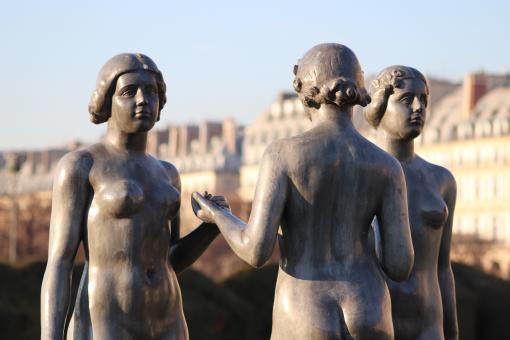 Free Stock Photo of Detail of famous Maillol sculpture