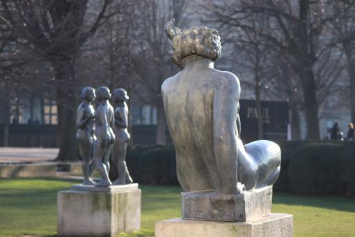 Free Stock Photo of Different Maillol's sculptures in a public garden