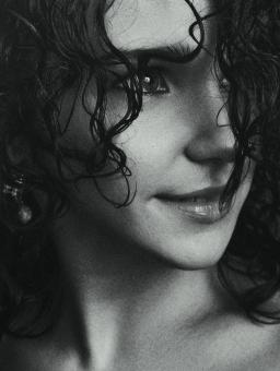 Free Stock Photo of Dark Haired Woman Portrait