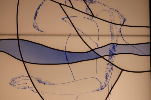 Free Stock Photo of Fine art-painting on stained glass