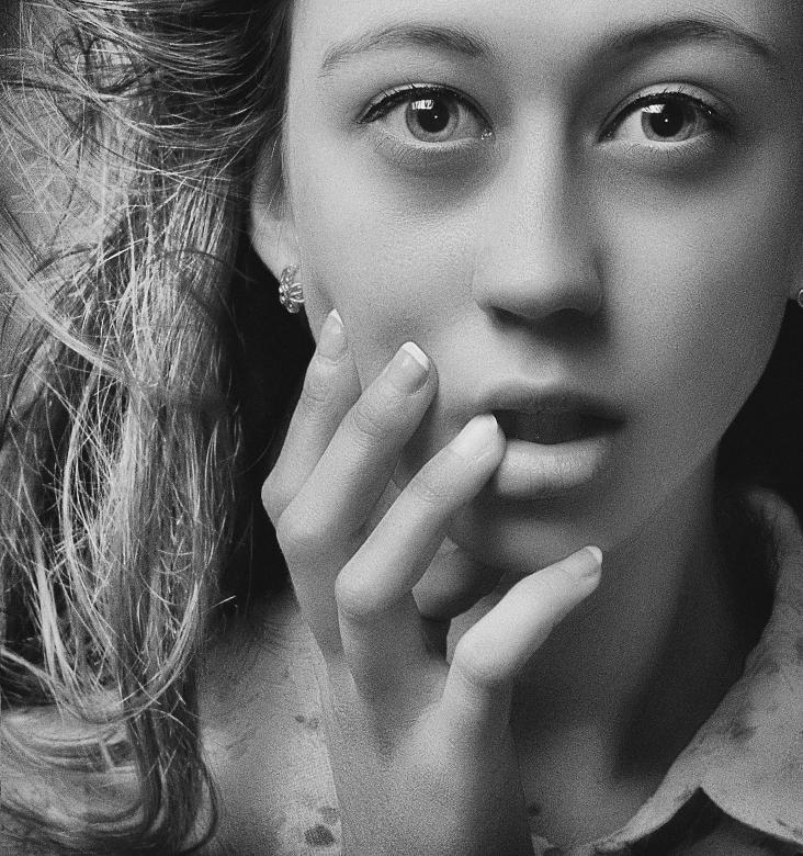 Free stock image of Surprised Girl - Black and White created by Alexander Krivitskiy