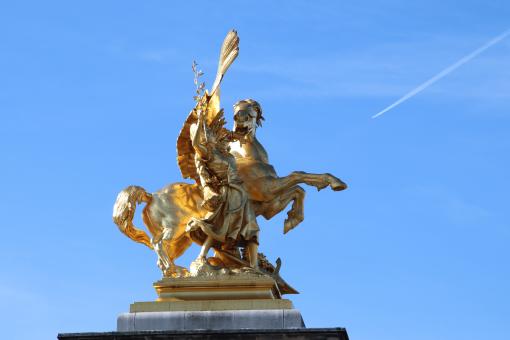 Golden bronze and blue sky - Free Stock Photo