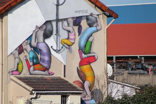Wall painting on a house - Free Stock Photo