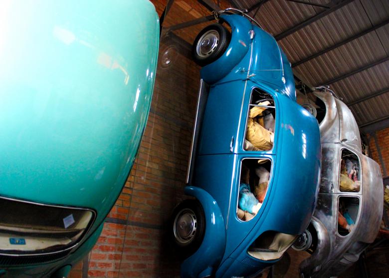 Free stock image of Cars Perched on Wall - Exhibition created by Jack Moreh