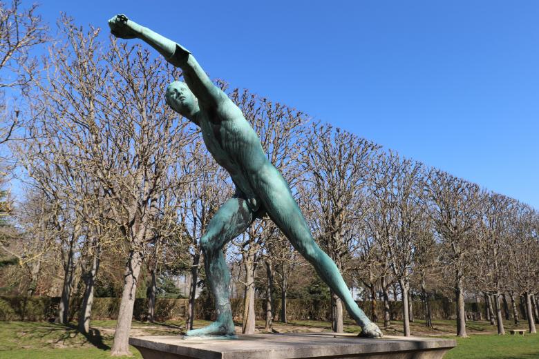 Free stock image of Bronze sculpture in a park created by GAIMARD Jacques