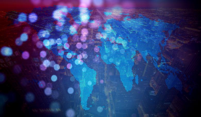 Free stock image of Technology Background - Bokeh and World Map created by Jack Moreh
