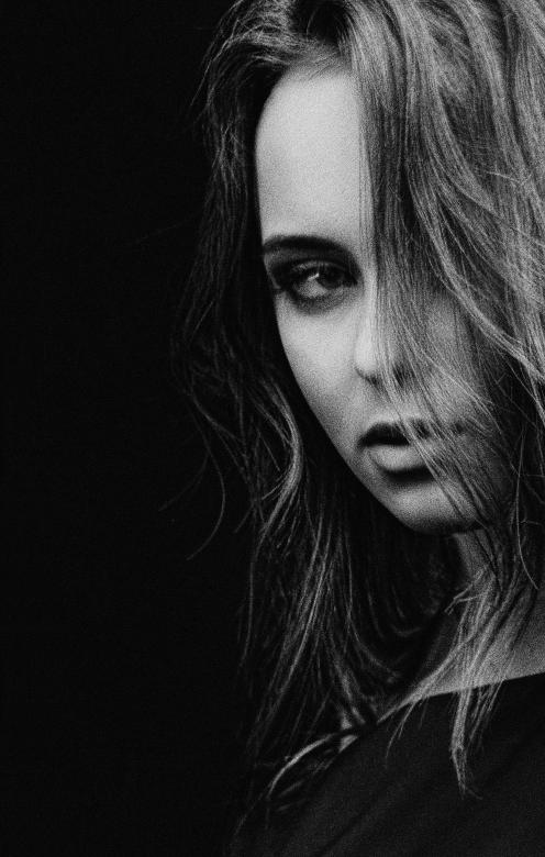 Free stock image of Black and White Portrait created by Alexander Krivitskiy