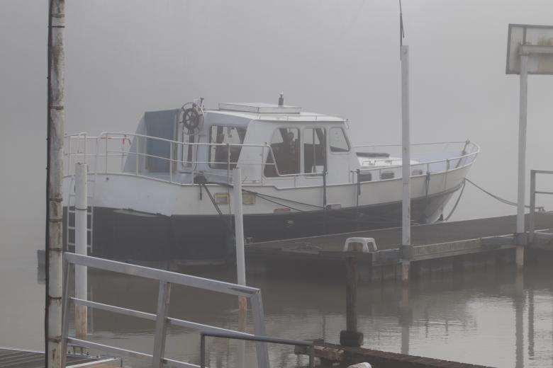 Free stock image of Small boat in a foggy river created by GAIMARD Jacques