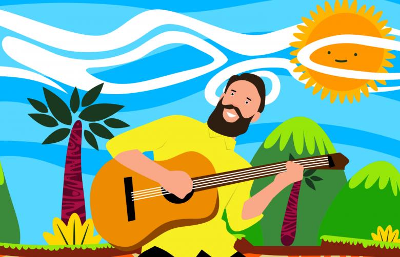 Free stock image of Man Playing Guitar created by mohamed hassan
