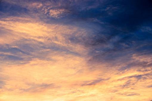 Free Stock Photo of Orange Cloudy Sky