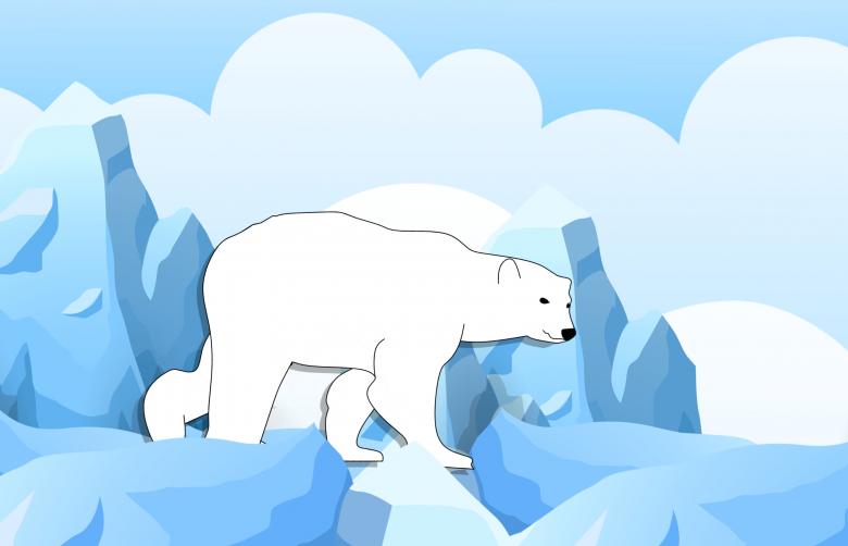 Free stock image of Polar Bear Illustration created by mohamed hassan