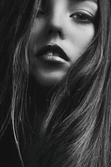 Beautiful Woman B&W Portrait - Free Stock Photo