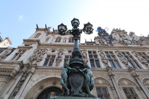 Free Stock Photo of Sculpture in front of Paris city hall