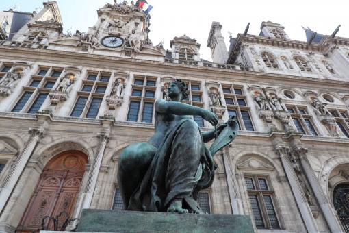 Bronze sculpture at Paris city hall - Free Stock Photo