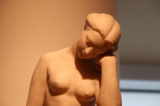 Beige stone sculpture of woman - Free Stock Photo