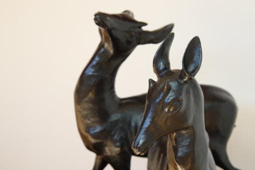 Free Stock Photo of Black animal bronze sculptures